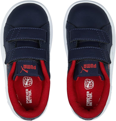 PUMA Unisex Baby Smash 3.0 L V Inf Sneaker 20 EU Puma Navy Puma White For All Time Red, 20 EU Puma N