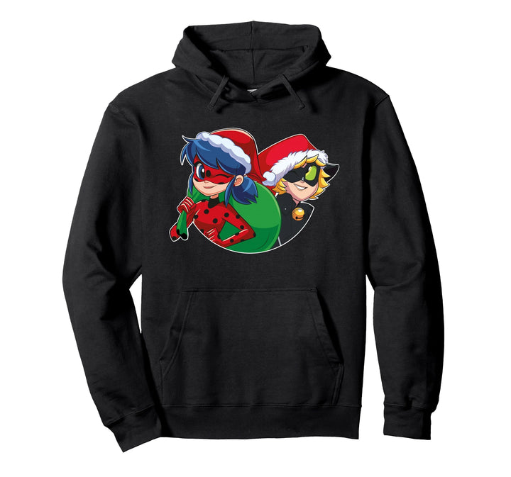 Miraculous Ladybug & Cat Noir mit Weihnachtsgeschenken Pullover Hoodie