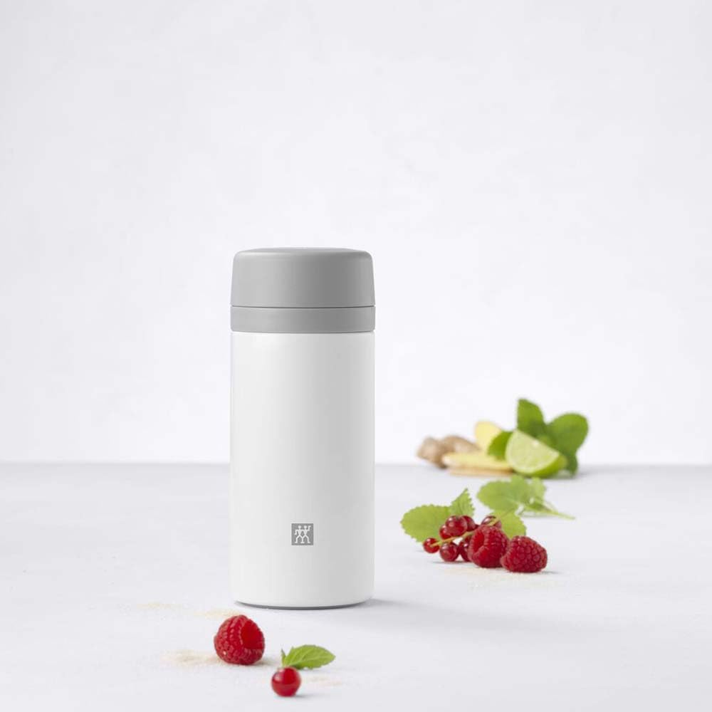 ZWILLING Thermo Thermoflasche, 420 ml, Integrierter Siebeinsatz, Isolierflasche für Tee &amp; Infused Wa