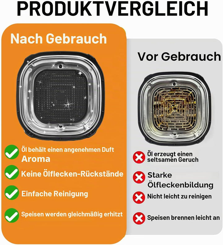 Airfryer Zubehör für Ninja CRISPi 2 Stück Silikonform+ Spritzschutz + Silikonmatten + Heissluftfritt