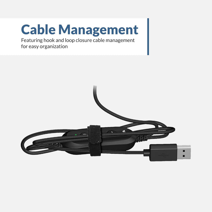 Cyber Acoustics Stereo-USB-Headset, Inline-Steuerung für Lautstärke und Mikrofonstummschaltung, NC