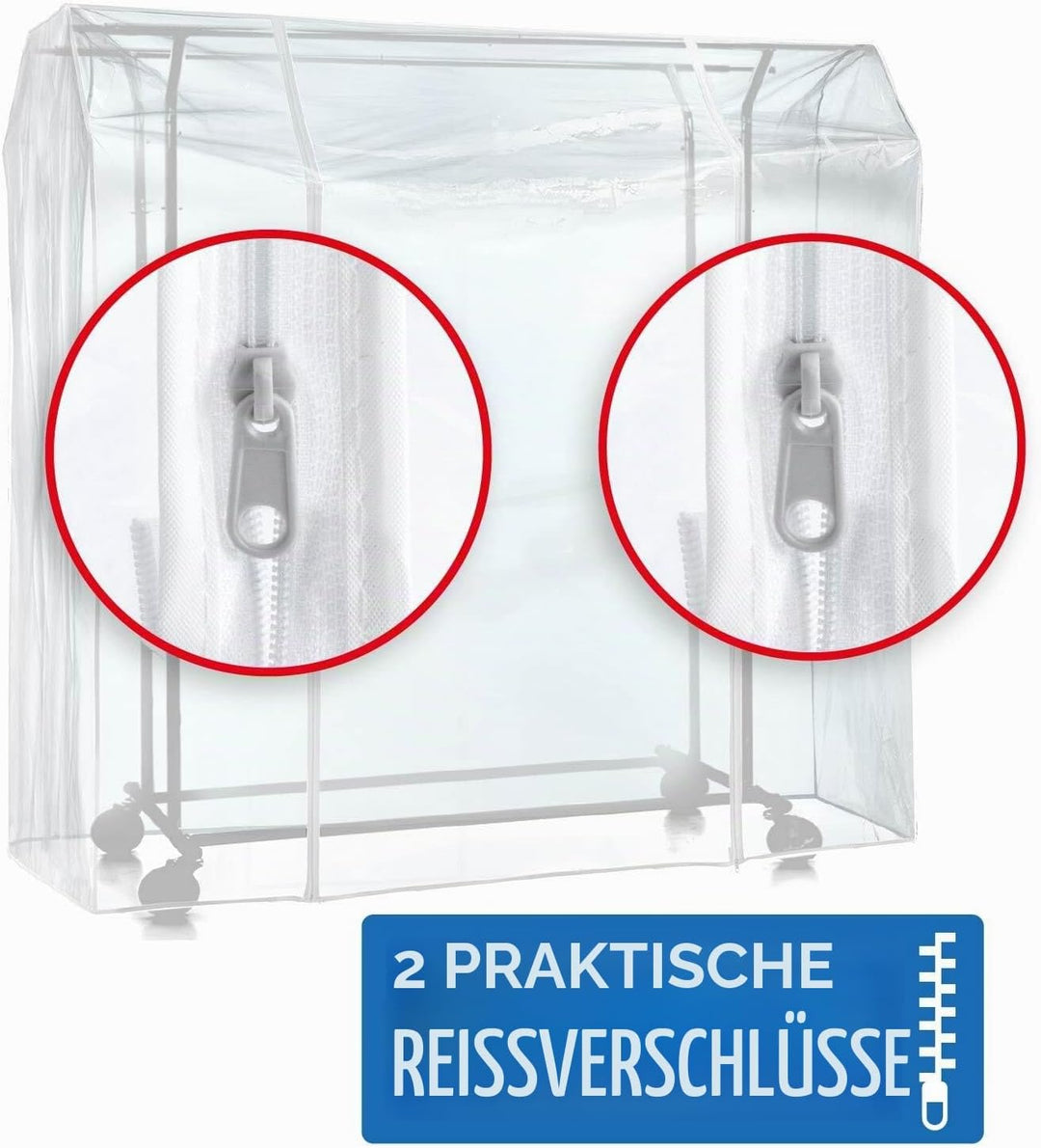 Tatkraft Safe - Schutzhülle für Kleiderständer, Abdeckung für Kleiderständer, Plastik, Transparent,