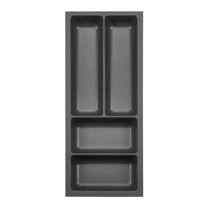 ORGA-BOX 3 Besteckeinsatz Tiefe: 473 x Breite: 191 mm anthrazit mit Canvas Struktur für 30er Schubla