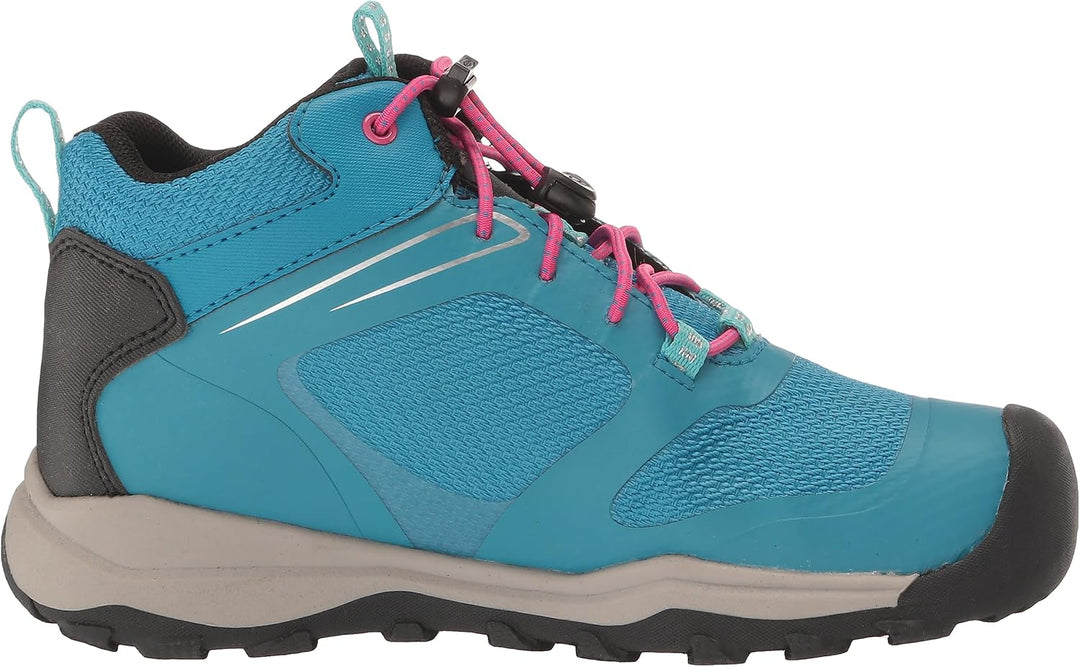 KEEN Unisex Kinder Wanduro Mid Waterproof Wanderstiefel 24 EU Fjord Blue Fuchsia Purple, 24 EU Fjord