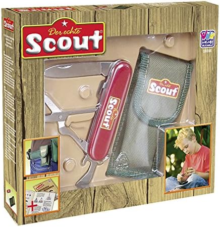 Happy People 19316 Der Echte Scout Kindertaschenmesser, Rot