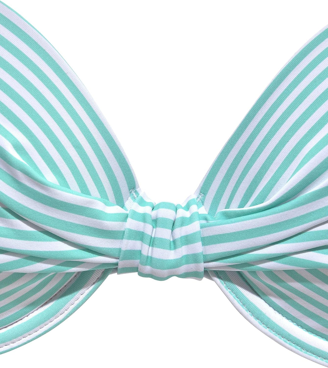 s.Oliver Damen Bügel-Bikini mit Streifendesign, wattierte Cups, Träger verstellbar, Hose mit Umschla