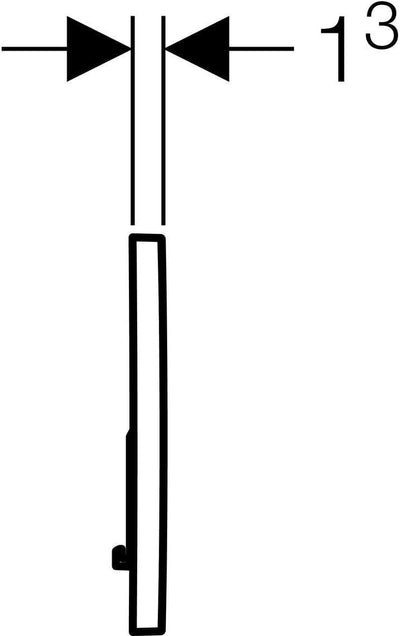 Geberit 115770115 Betätigungsplatte Sigma01, Kunststoff für 2-Mengen-Spülung 1 Stück Weiss, Weiss