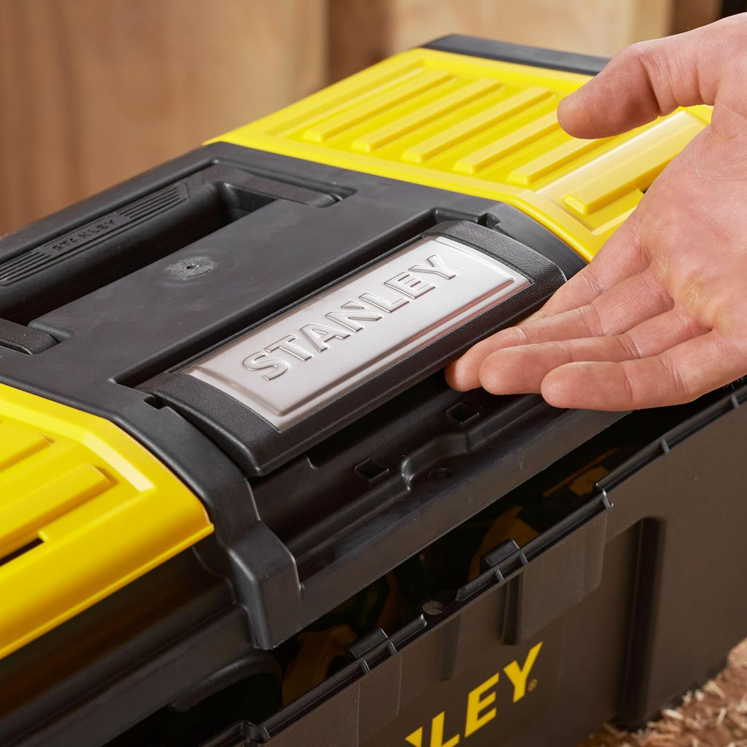 Stanley Werkzeugbox Basic (49 x 27 x 24 cm, Werkzeugorganizer mit Schnellverschluss, schwere Ausführ