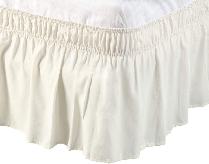 Piccocasa: Betthusse aus gebürstetem Polyester mit drei Stoff-Seiten, elastische Staub-Rüschen, einf
