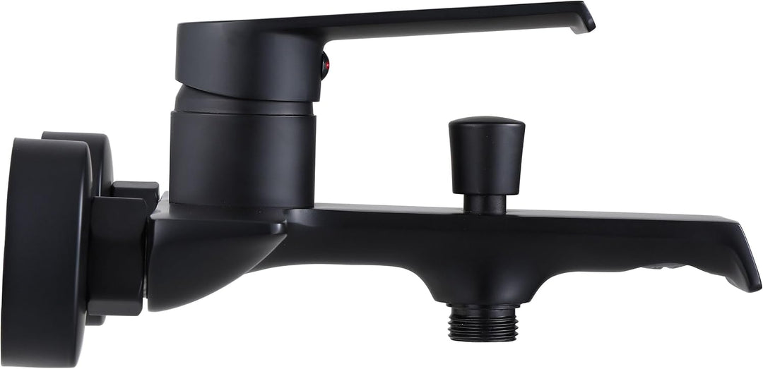 Rea Badewannenarmatur HASS BLACK Wasserhahn Badewanne Einhebel Wannenarmatur mit Handbrause Badarmat