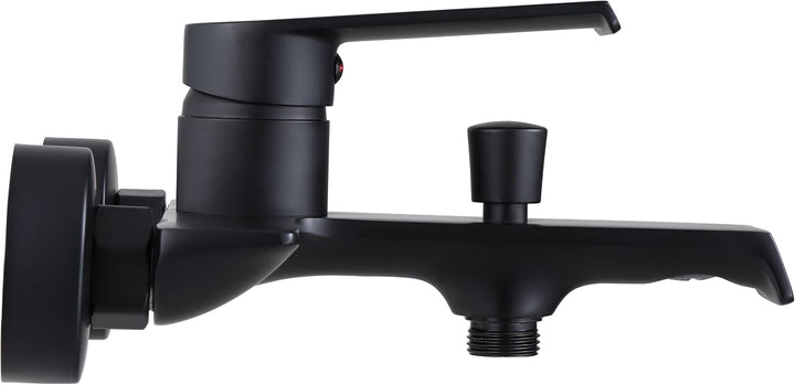 Rea Badewannenarmatur HASS BLACK Wasserhahn Badewanne Einhebel Wannenarmatur mit Handbrause Badarmat