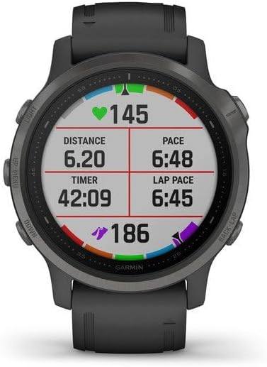 Garmin GPS-Uhr mit Pulsmesser Fenix 6S Saphir