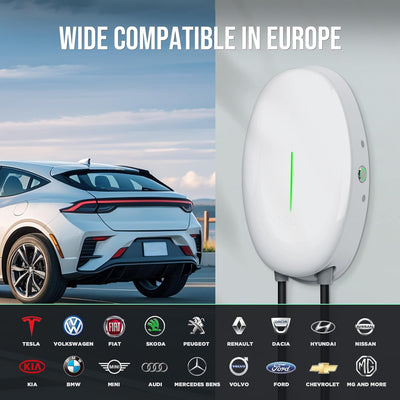 Teskee EV-Ladegerät Typ 2 Wallbox Home Smart EV-Autoladestation für alle Elektrofahrzeuge und Plug-i