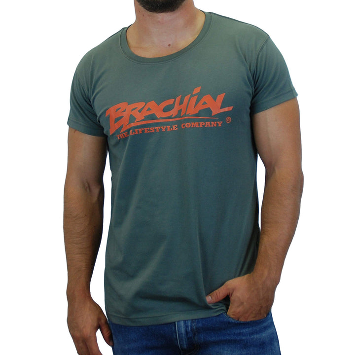 Brachial Premium Herren T-Shirt Sign Slim-Fit - für Freizeit Bodybuilding Workout Gym Kraftsport Fit
