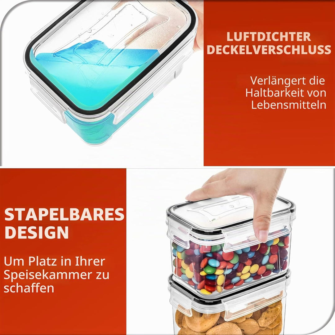 Skroam Vorratsdosen Set of 24, BPA-frei, Müsli Schüttdose &amp; Frischhaltedosen, Luftdichte Küchen Vorr