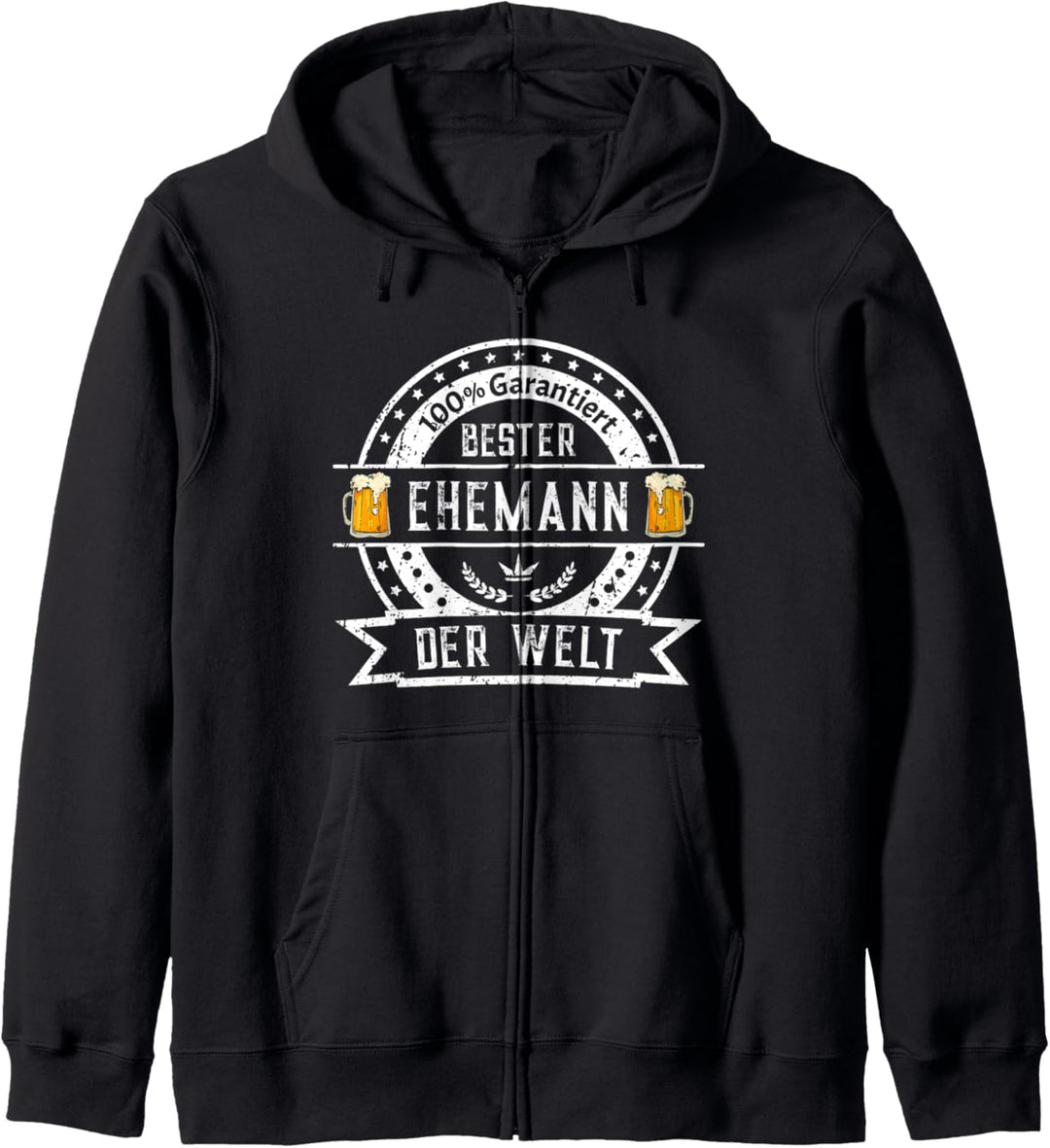 Herren Bester Ehemann der Welt Motiv Hochzeitstag Familie Kapuzenjacke
