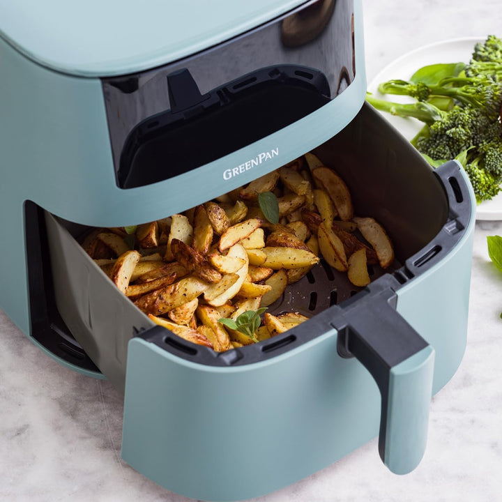 GreenPan Bistro Heissluftfritteuse, Airfryer, 7,2 Liter, 1650 Watt, LED-Touchscreen, Antihaftbeschic