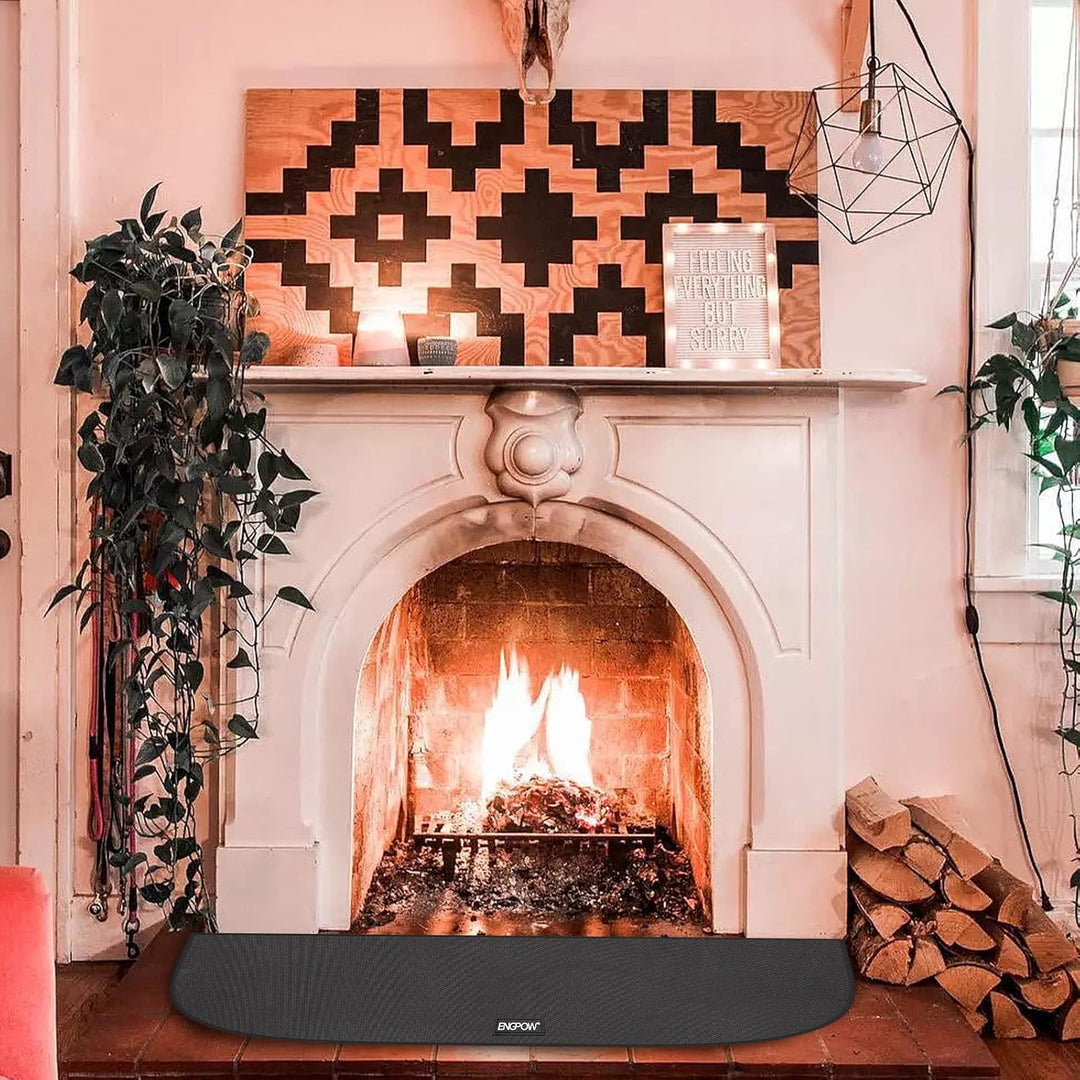 Kamin Matte Feuerfeste Unterlage 100 x 50CM Halbrund Funkenschutzplatte Herdbereich Feuerstelle Matt