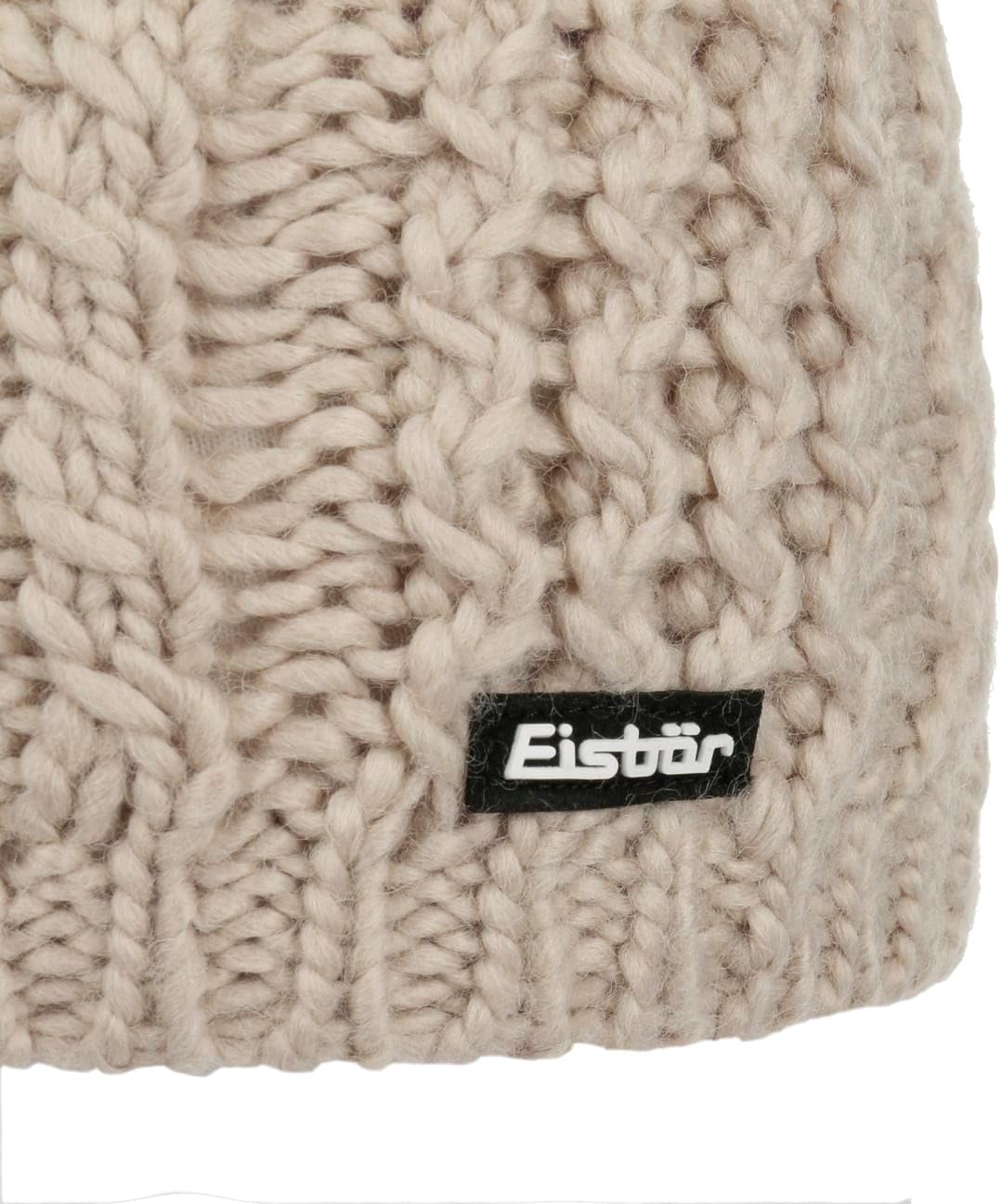 Eisbär Antonia Pudelmütze Damen/Herren - Pompon Zopfstrickmuster Strickmütze mit Futter, Futter Wint