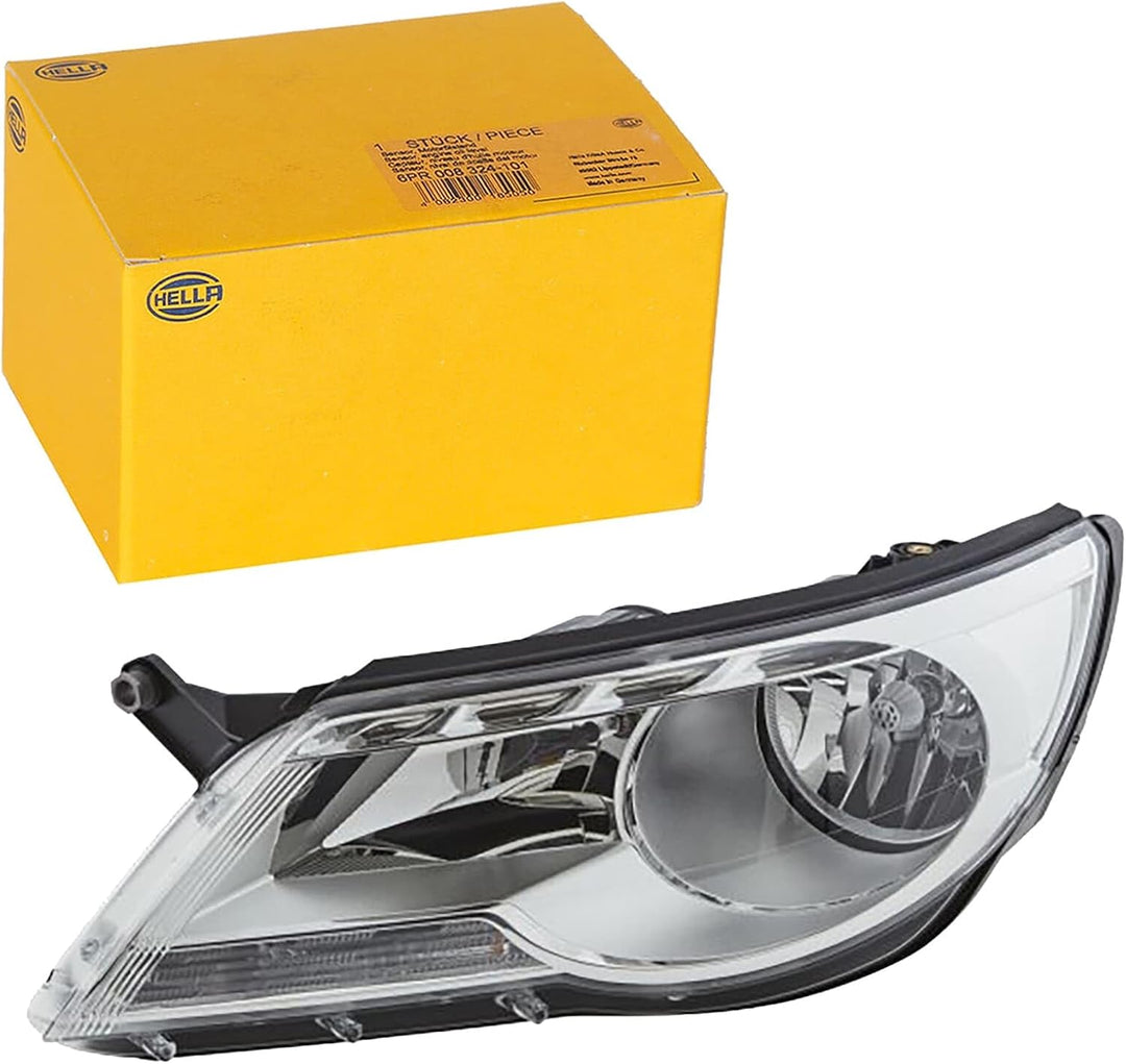 HELLA 1ED 247 038-211 FF/Halogen-Hauptscheinwerfer - links - für u.a. VW Tiguan (5N_) Links (Fahrers