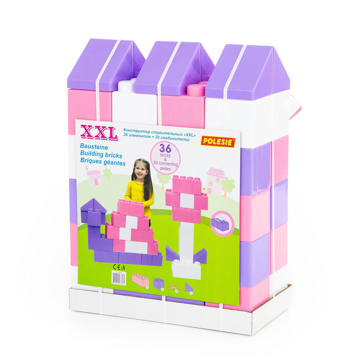 Polesie 68064 XXL-Bausteine 36-tlg. Girls, mit 30 Verbindungen