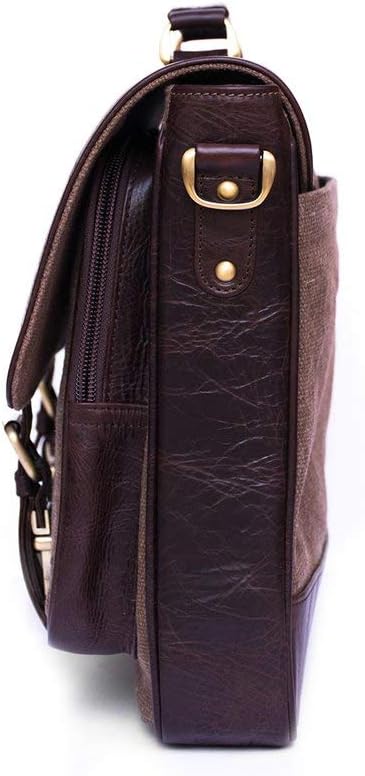 Julké Business-Tasche ´Classic Messenger Bag´ aus hochwertigem Rinderleder und Segeltuch