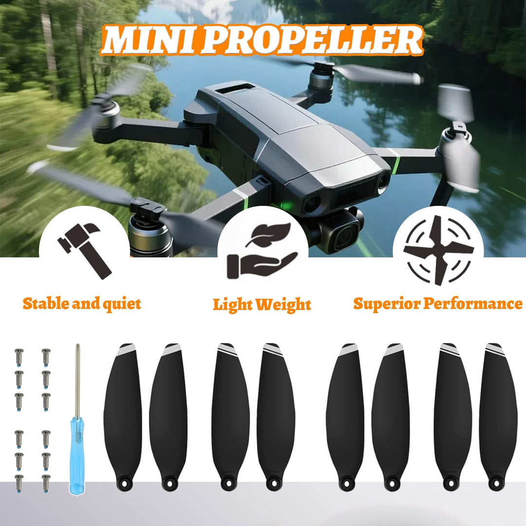24Pcs Propeller für DJI Mini 4K, Mini 2 SE/ 2/ SE, Drohnen Ersatzpropeller Luftschrauben Set mit Sch