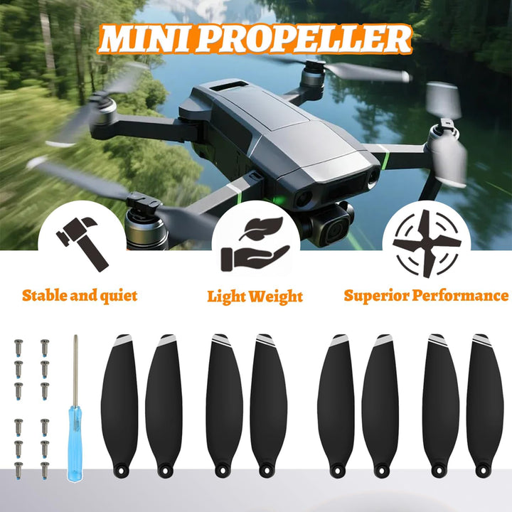24Pcs Propeller für DJI Mini 4K, Mini 2 SE/ 2/ SE, Drohnen Ersatzpropeller Luftschrauben Set mit Sch