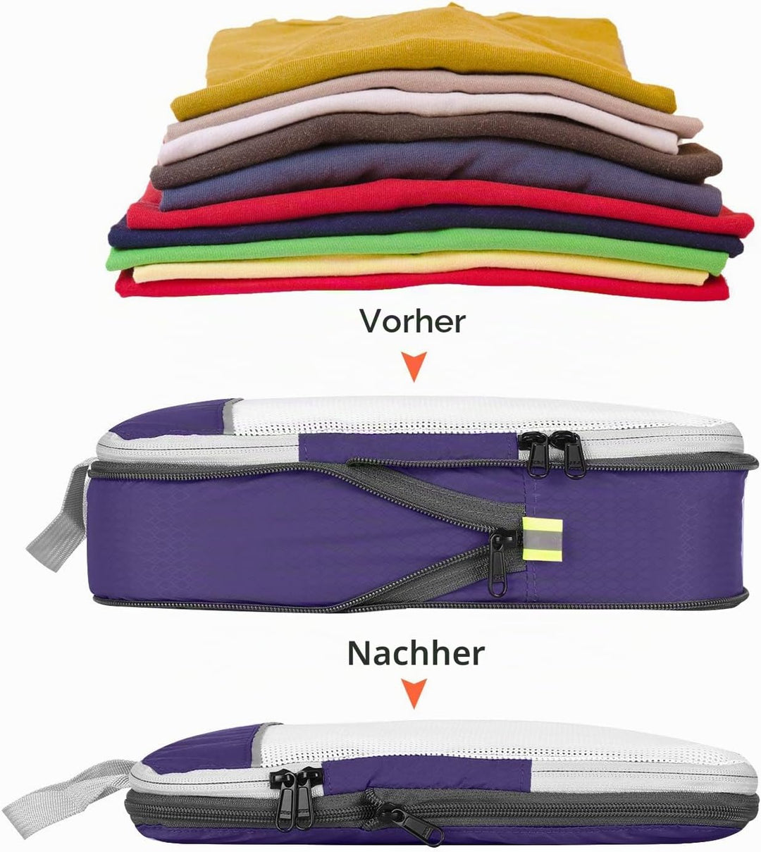 Compression Packing Cube 6-teilig, Gonex Robust &amp; Langlebig Verpackungswürfel, Packtaschen, Kleidert