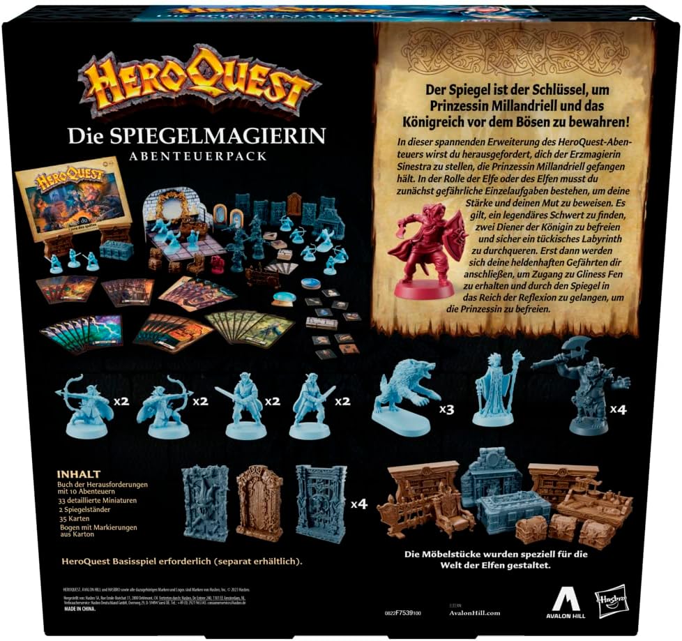 Hasbro Avalon Hill HeroQuest Die Spiegelmagierin Abenteuerpack, Erweiterungsset, HeroQuest Basisspie