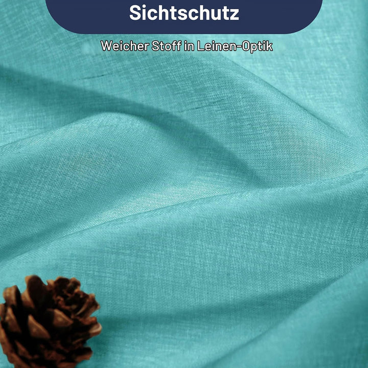 Hiasan Gardinen Voile Vorhänge mit Ösen Farbverlauf Halbtransparent Schlafzimmer Dekoration kurz Vor