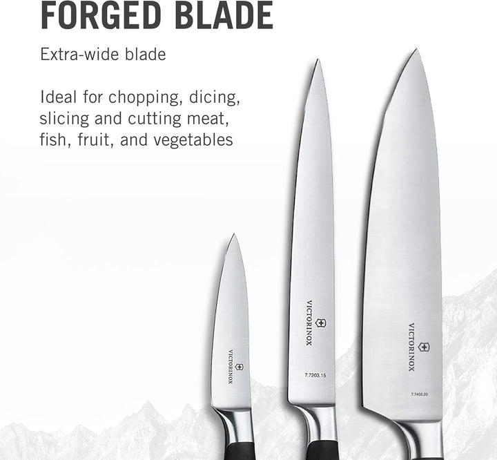 Victorinox Grand Maître, Profi Koch-Set, 3-teilig, gerader Schliff, Extra Scharf, Robuster Kunststof