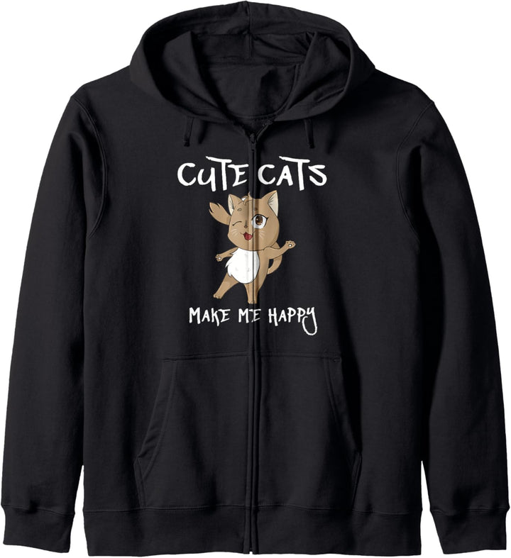 Katzen Kätzchen Katzenmama Hauskatze Lustige Katze Kapuzenjacke