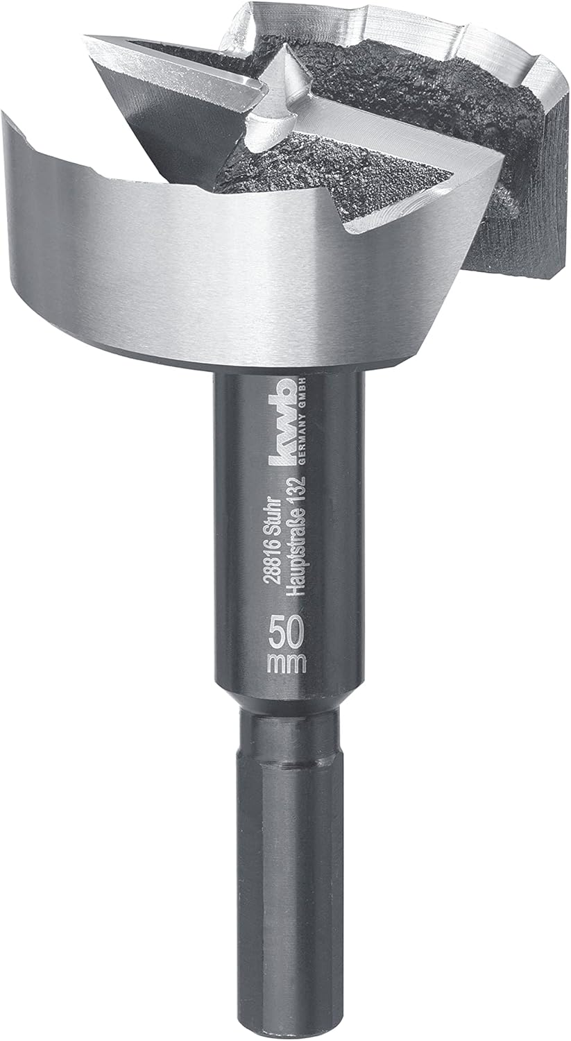 kwb SPEED Forstnerbohrer ø 50 mm aus vergütetem Spezialstahl mit präzisem Wellenschliff, Zentrierspi