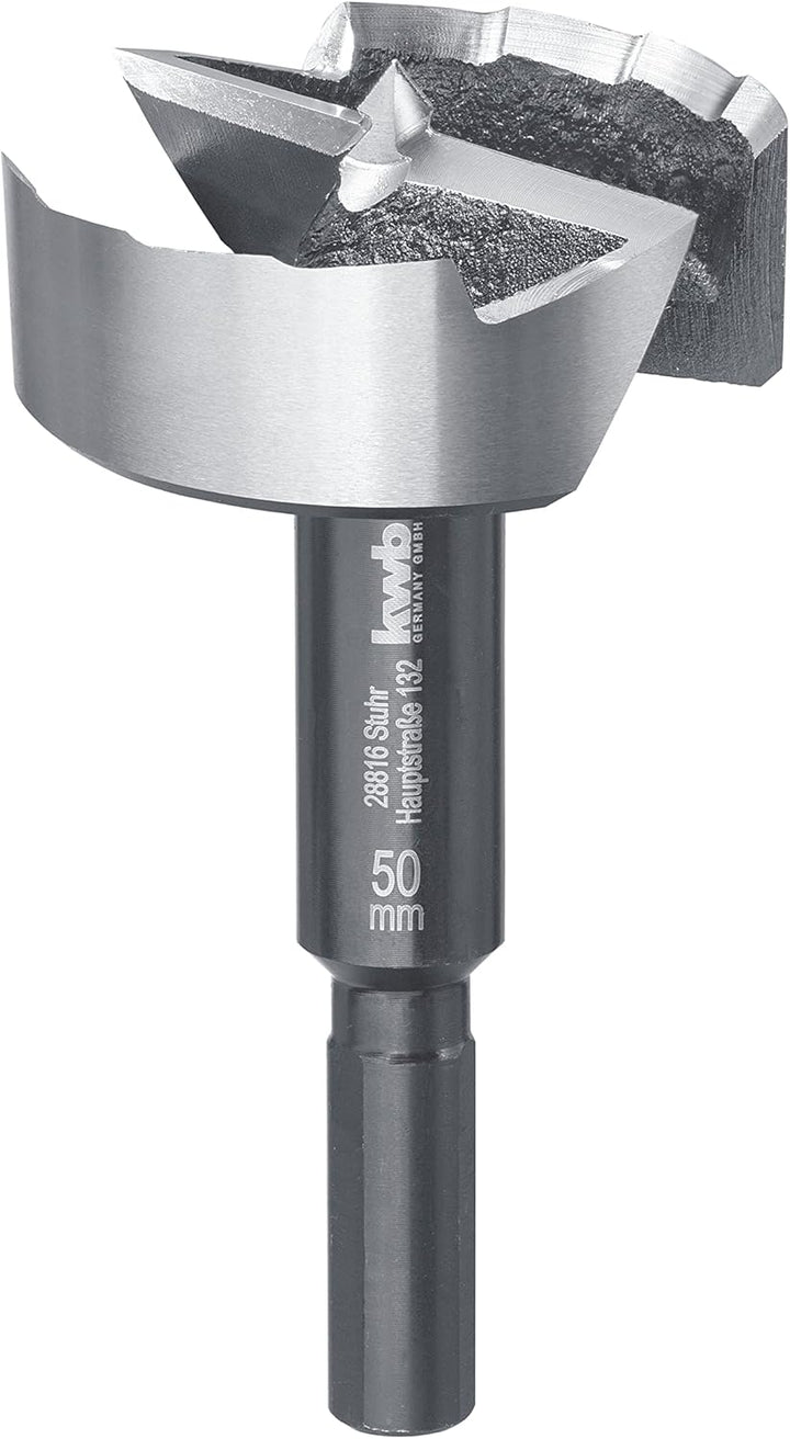 kwb SPEED Forstnerbohrer ø 50 mm aus vergütetem Spezialstahl mit präzisem Wellenschliff, Zentrierspi