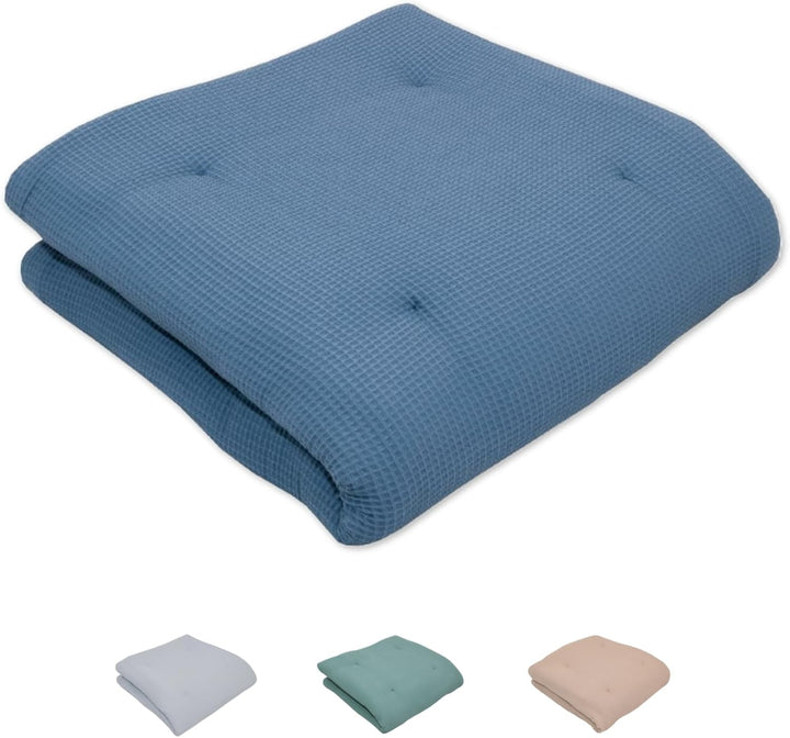 ULLENBOOM ® Baby Krabbeldecke 120x120 cm gepolstert in Blau (Made in EU) - Krabbeldecke für Baby mit
