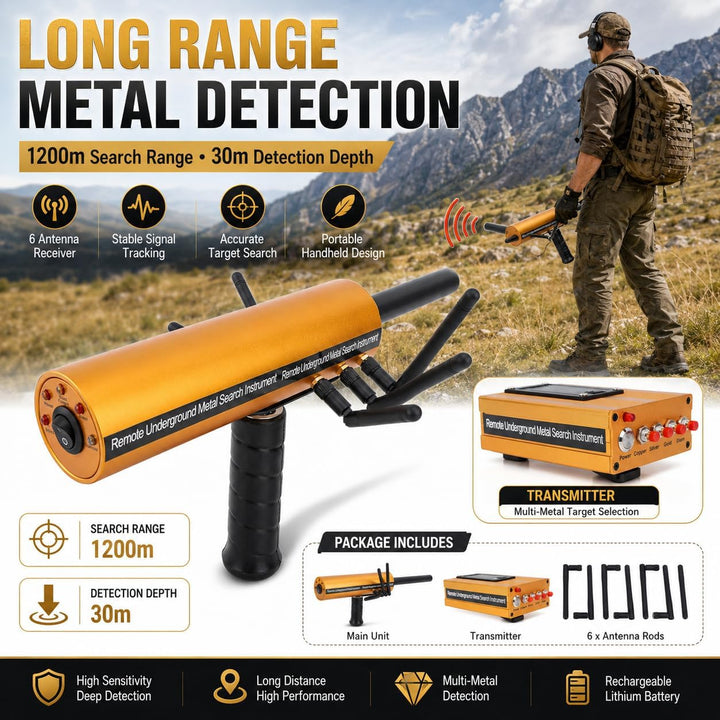 Golddetektor Unterirdisch, Gemahlenen Penetrieren, Ass Metall -Detektor Metall Pinpointer 30m Tiefe