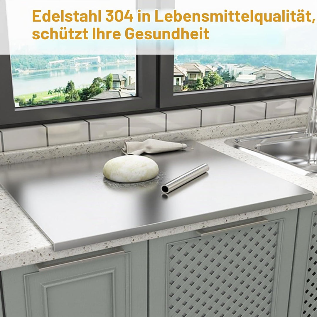 Edelstahl Schneidebrett 30 x 40cm, Küche Schneidbrettchen, Schneidebrett Platte Küche, Schweres zum