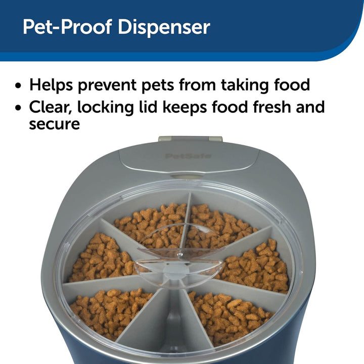 PetSafe Programmierbarer Tierfutterspender für 6 Mahlzeiten, automatischer Futterspender für Hunde u