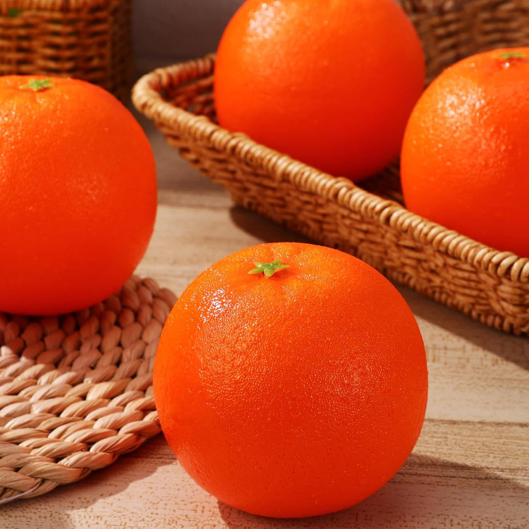 Gadpiparty 6 Stück Künstliche Orangen Künstliche Früchte Simulationsorangen Stillleben-Sets Realisti