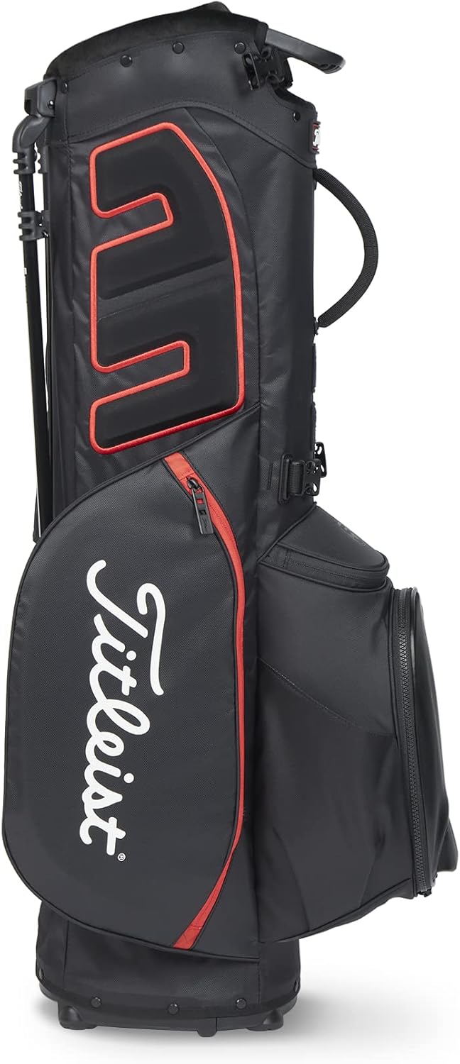 Titleist Unisex – Erwachsene Players 5 Stand Bag Spieler 5 Einheitsgrösse Schwarz/Schwarz/Rot, Einhe