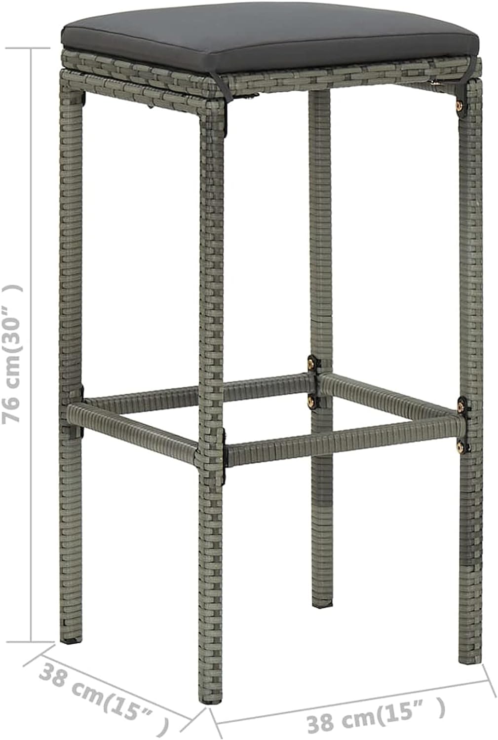 Susany Gartenbar Set 4-TLG. mit Kissen Theke Bar Tresen Gartentheke Bartisch Stehtisch Barhocker Bar