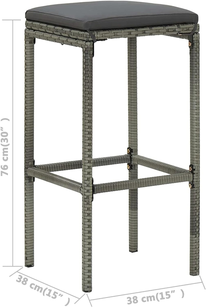 Susany Gartenbar Set 4-TLG. mit Kissen Theke Bar Tresen Gartentheke Bartisch Stehtisch Barhocker Bar