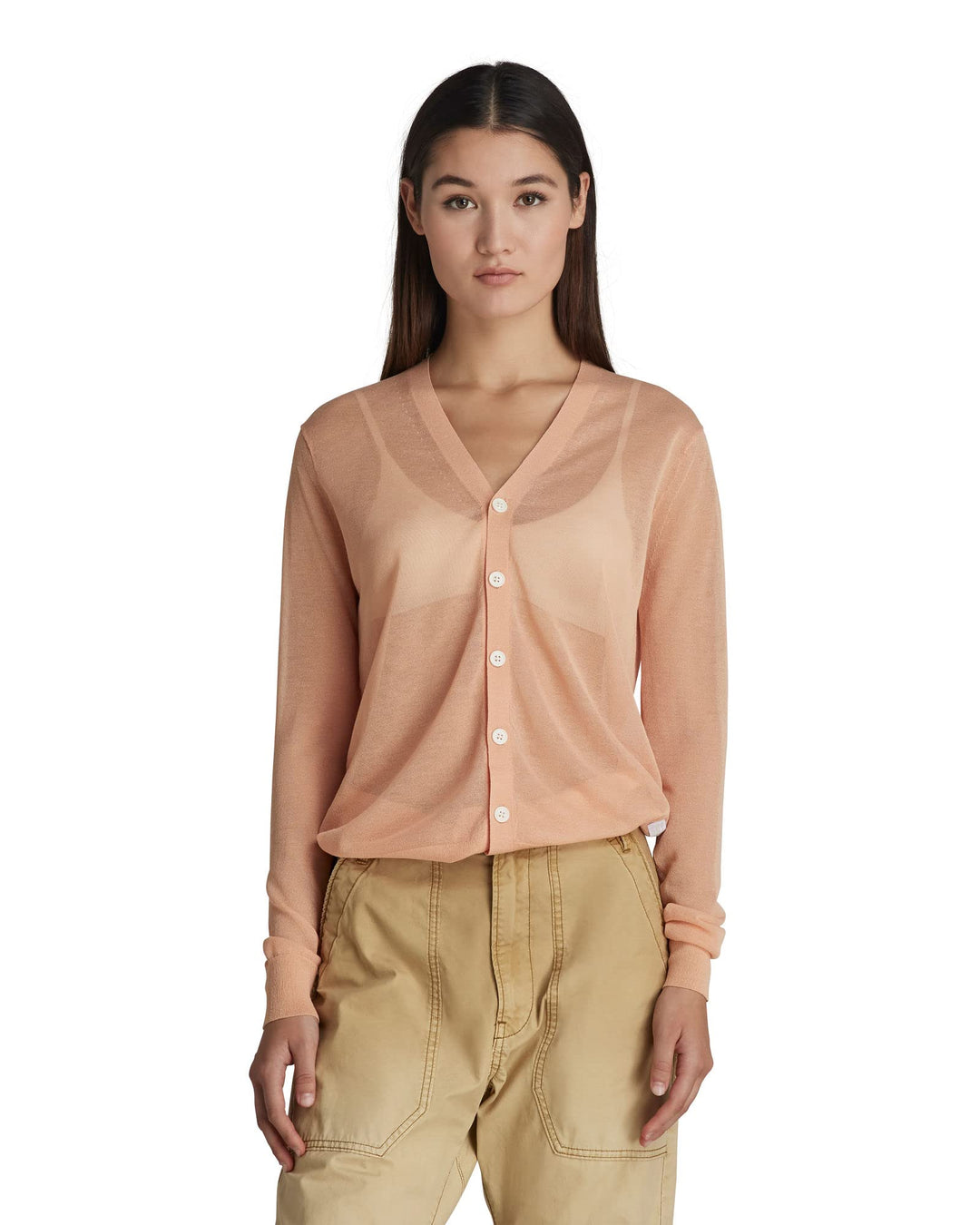 G-STAR RAW Damen Core Cardigan Knits L Rosa (Peach Nougat D21652-d140-c962), L Rosa (Peach Nougat D2