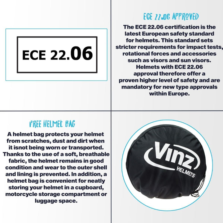 VINZ Tobia Jethelm mit Doppelvisier | Roller Helm Fashionhelm | In Gr. XS-XXL | Jet Helm mit Sonnenb