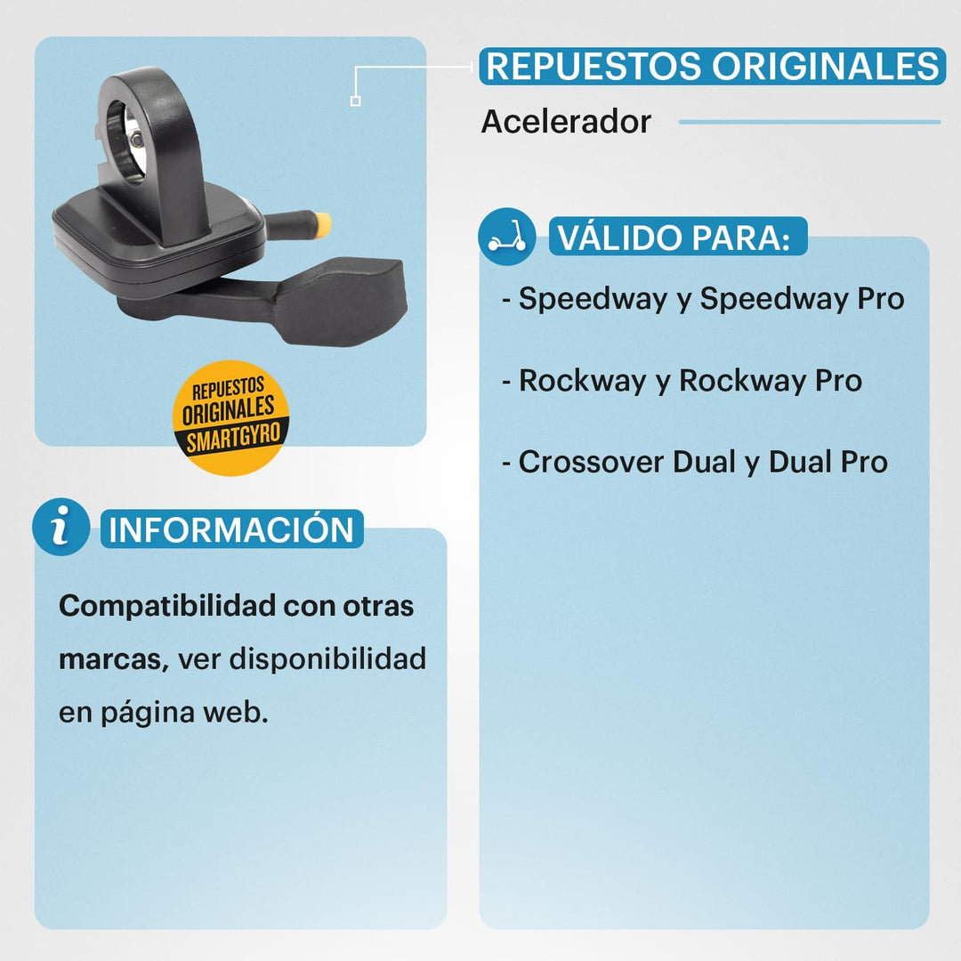 smartGyro Originalersatz – Beschleuniger für smartGyro Speedway, Rockway und Crosssover Dual &amp; Pro
