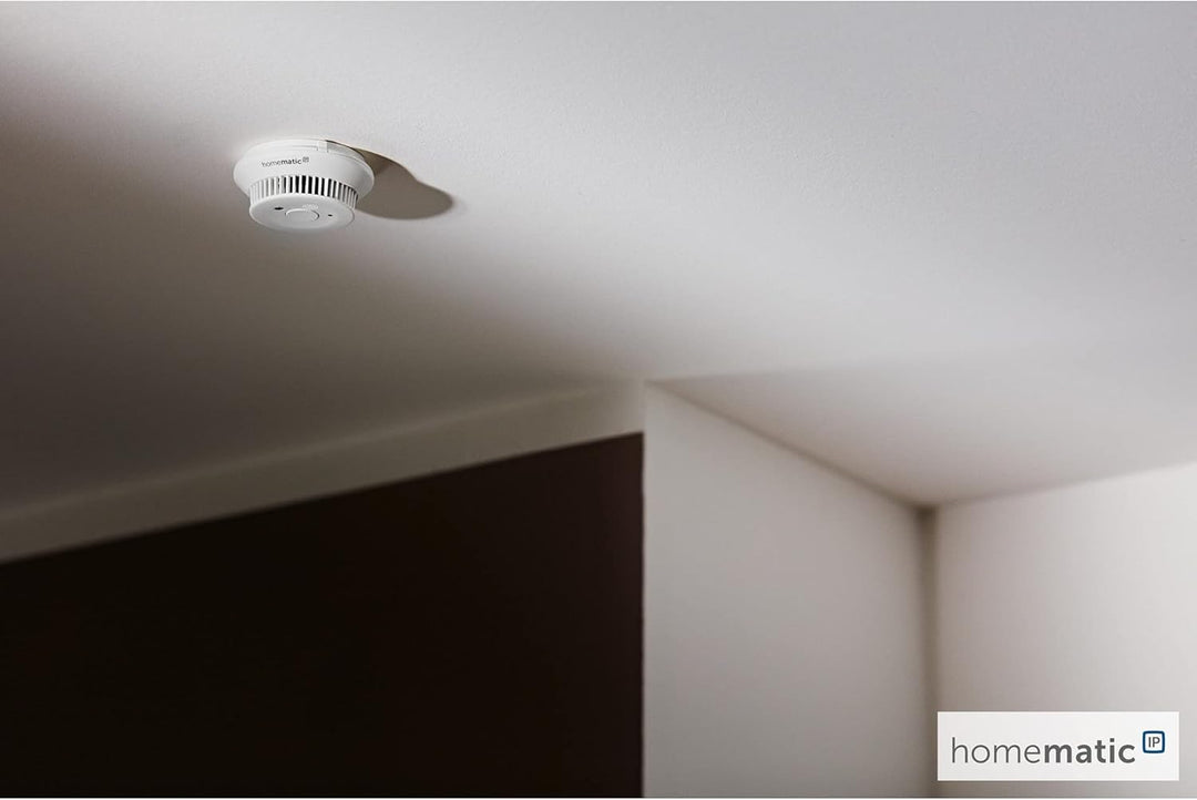 Homematic IP Smart Home 3er-Set Rauchwarnmelder mit Q-Label, Rauchmelder alarmiert lokal über die Si