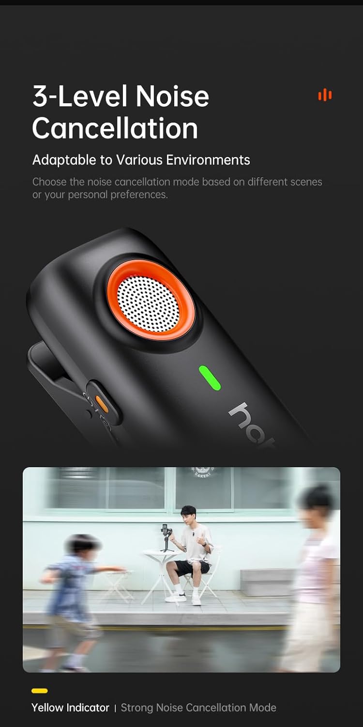 hohem MIC-01 Wireless Lavalier Mikrofon für iPhone iPad, mit Geräuschunterdrückung, MFi-Zertifiziert