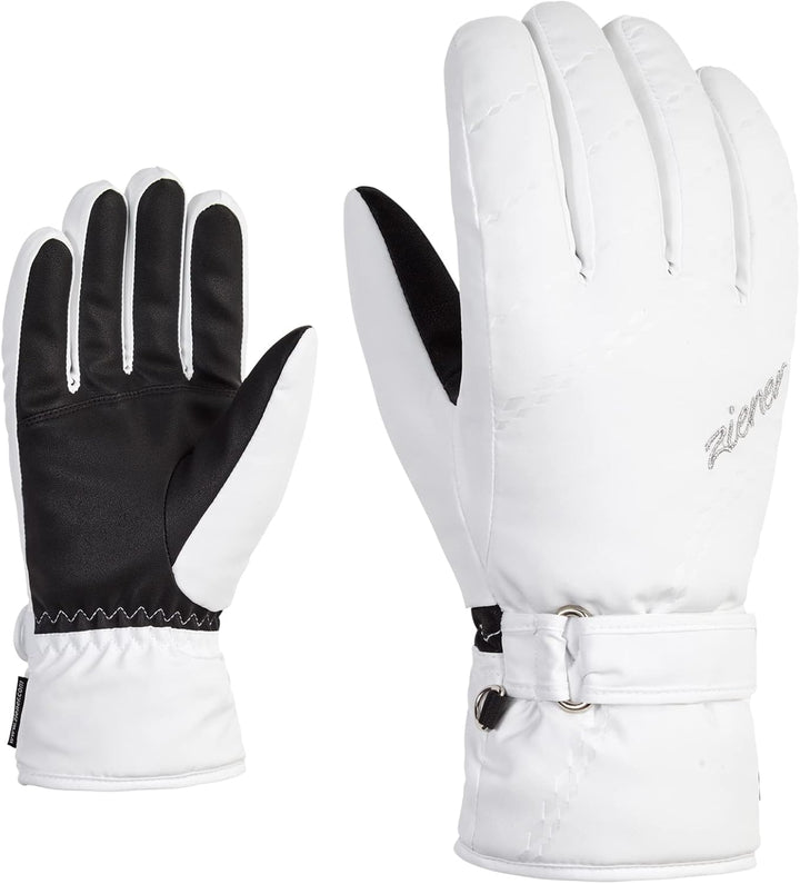 Ziener Damen Korva Ski-Handschuhe/Wintersport | warm, atmungsaktiv 8.5 Weiss, 8.5 Weiss