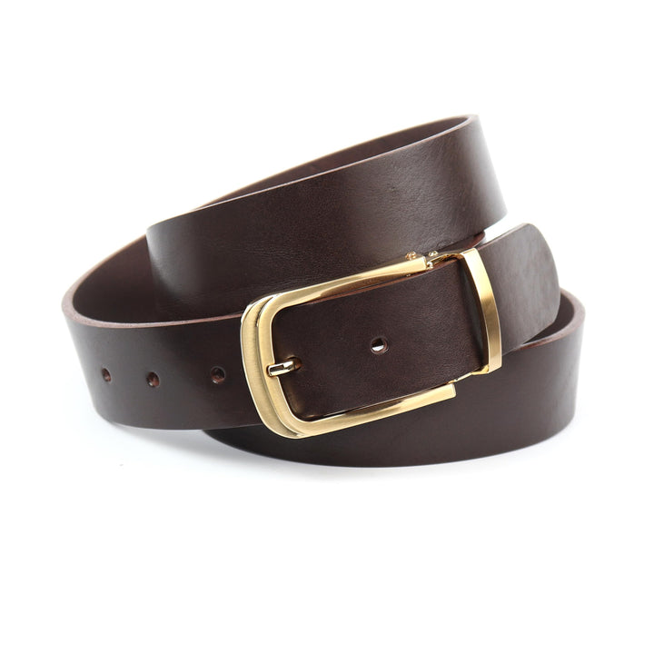Anthoni Crown Herren Ledergürtel Gürtel Modell 4NNJ40 115 Dunkelbraun, 115 Dunkelbraun